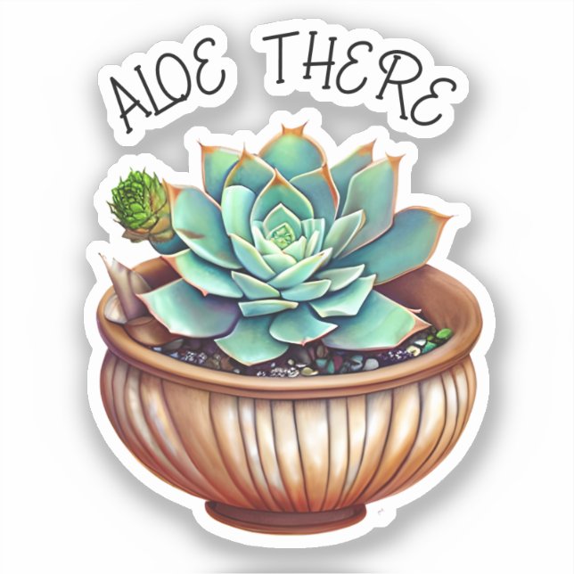 Sticker Aloe Là ! Cute Aloe Vera Pun (Recto)