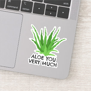 Sticker Aloe Vera Succulent Vous Aloe Beaucoup