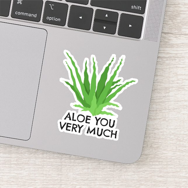 Sticker Aloe Vera Succulent Vous Aloe Beaucoup (Détail)