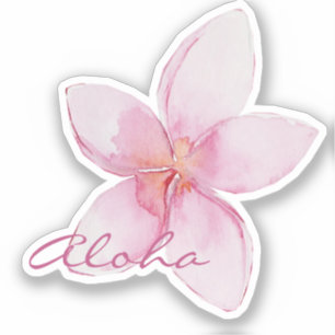 Sticker Aloha ! Fleur hawaïenne exotique
