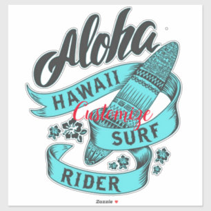 Sticker Aloha Hawaii Surf Rider Thunder_Cove