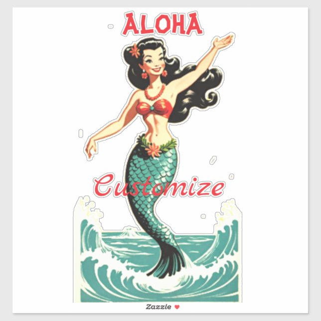 Sticker Aloha Mermaid Thunder_Thunder_Cove (Feuille)
