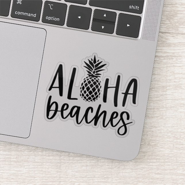 Sticker Aloha Plages Ananas Tropical Été (Détail)