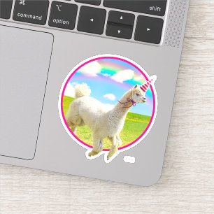 Sticker Alpaca Unicorne sous ciel ouvert
