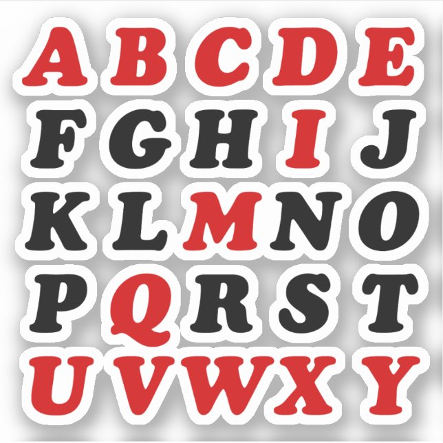 Sticker Alphabet anglais (Devant)