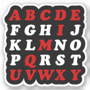 Sticker Alphabet anglais