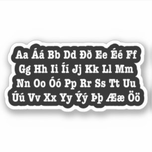 Sticker Alphabet islandais [Íslenska Stafrófið]