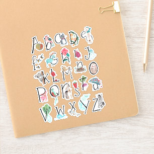 Sticker Alphabet mignon enfants abc animaux
