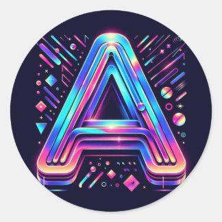 Sticker Alphabet Neon Glow - Vibrant et moderne