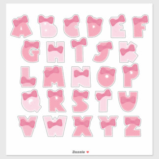 STICKER ALPHABET ROSE