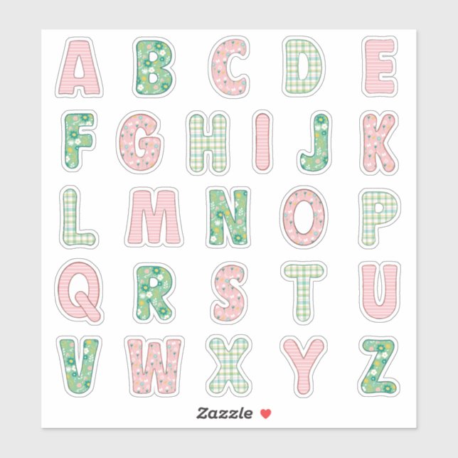 Sticker Alphabet Springtime (Feuille)