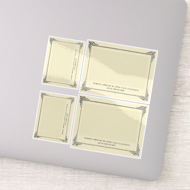 Sticker Alphonse Allais, April Fools, Blanc, Art Abstrait (Détail)