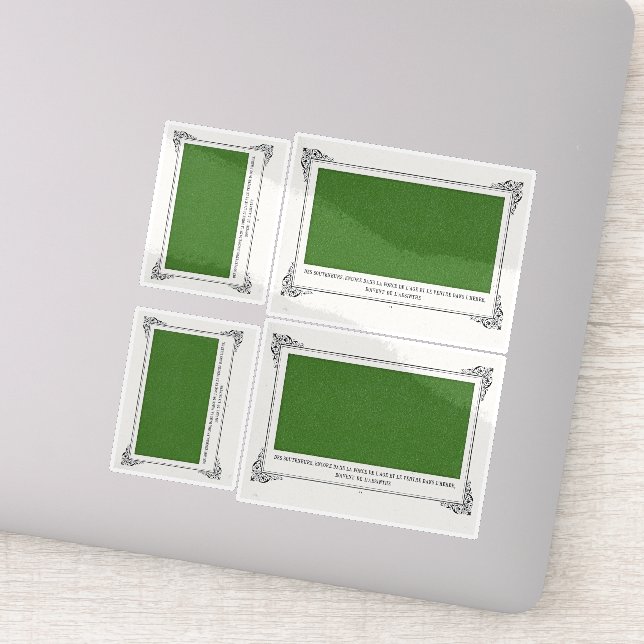 Sticker Alphonse Allais, Avril Fools, Vert, Art Abstrait (Détail)