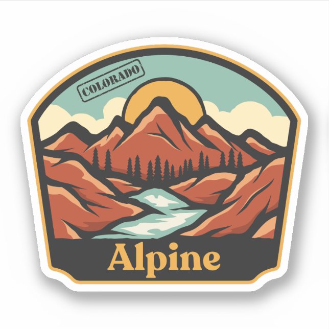 Sticker Alpine, Colorado (Devant)