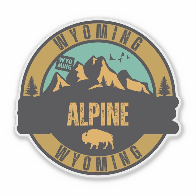 Sticker Alpine, Wyoming (Devant)