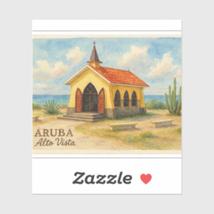 Sticker Alto Vista Aruba aquarelle