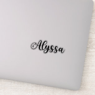 Sticker Alyssa Nom - Calligraphie manuscrite