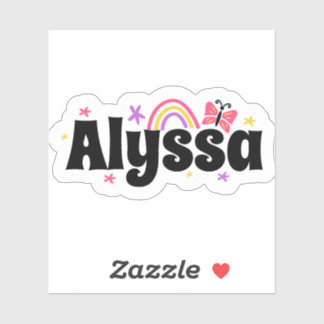 Sticker Alyssa nom mignonne design