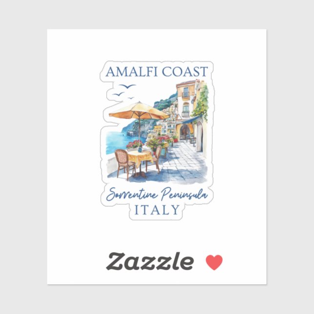 Sticker Amalfi Coast Italie Voyage (Feuille)