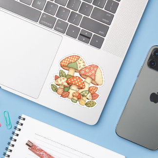 Sticker Amas de Champignons Cottagecore