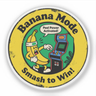 Sticker Amateur de Banane & Joueur "Écraser pour Gagner Mo