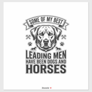 Sticker Amateur de chien cheval vintage conception hommes 