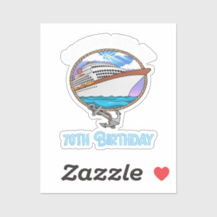 Sticker Amateur de croisière naviguant vers mes 70 ans