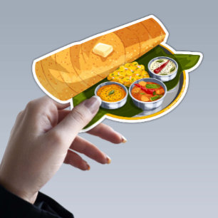 Sticker Amateur de Dosa & Sambar, nourriture sud-indienne