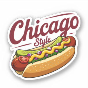 Sticker Amateur de hot-dog classique de Chicago