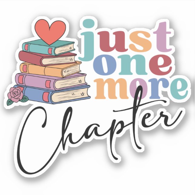 Sticker Amateur de livres d'un chapitre de plus  (Devant)