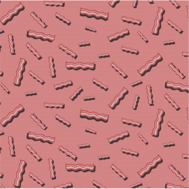 Sticker Amateur de viande rouge Bacon amusant rétro motif (Devant)