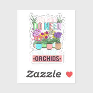 Sticker Amateur d'orchidées drôle