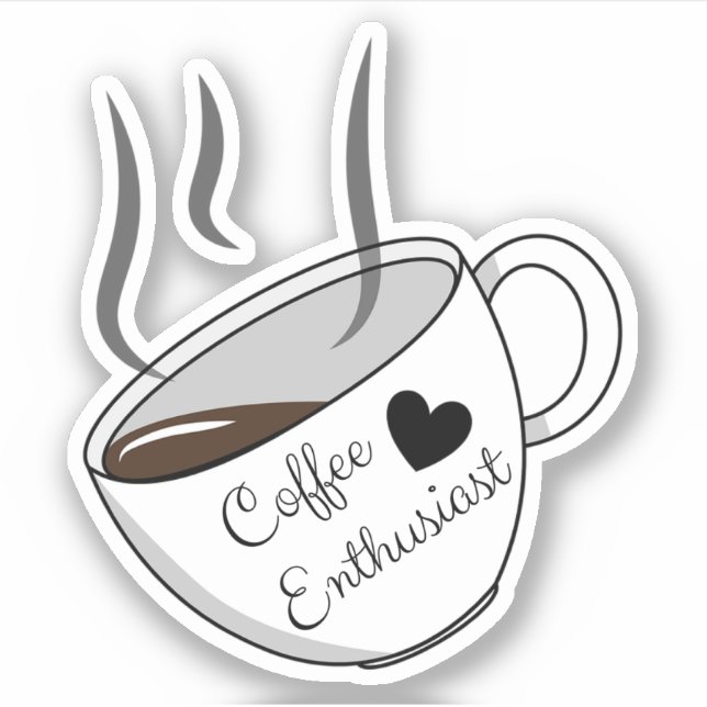 Sticker Amateurs de café (Amateurs de café esthétique) (Devant)