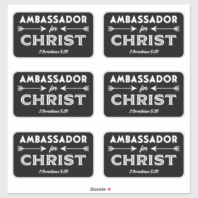 Sticker Ambassadeur pour la Slogan des Ecritures du Christ (Feuille)