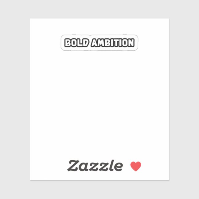Sticker Ambition audacieuse Volet entrepreneurial visionna (Feuille)