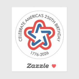 Sticker America 250 - 1776-2026 Star Design Vintage