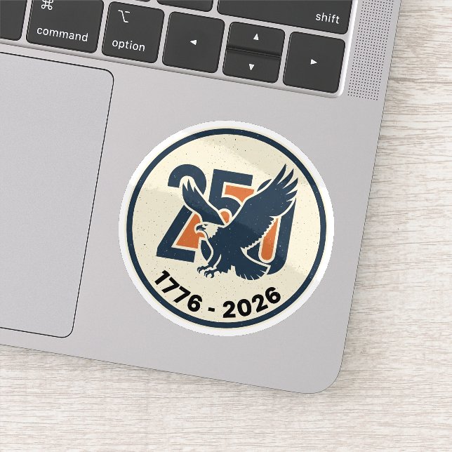 Sticker America 250 Years 1776 2026 Eagle (Détail)