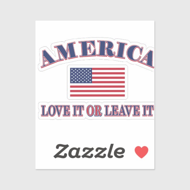 Sticker America Love It Or Leave It (Feuille)