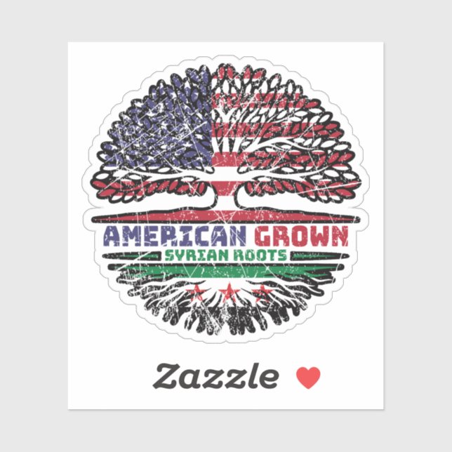 Sticker Américain d'origine syrienne (Feuille)