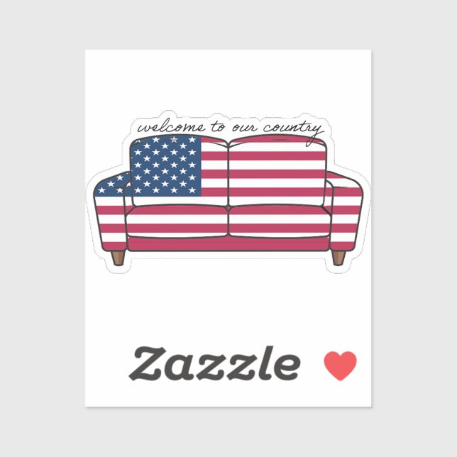 Sticker American Couch sticket 2x2 (Feuille)