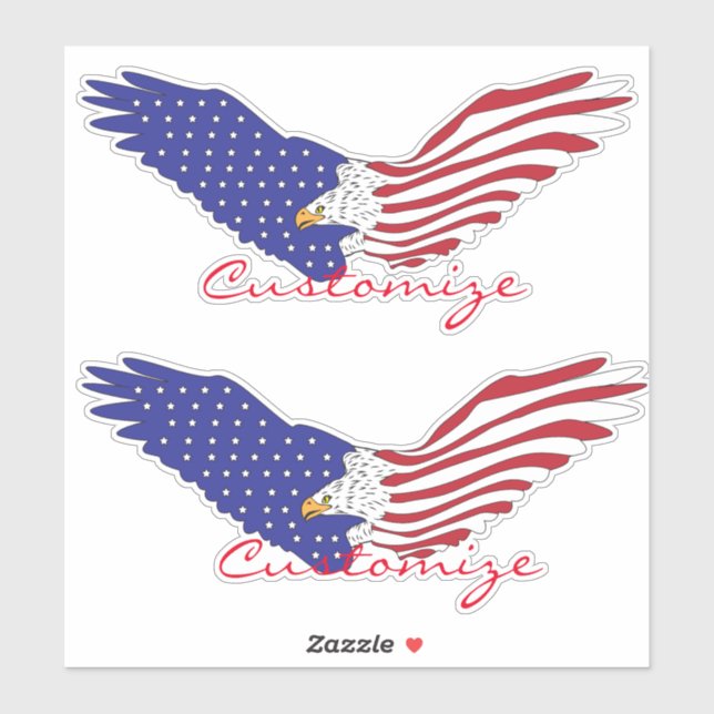 Sticker American Eagle Thunder_Cove 4 juillet patriotique (Feuille)