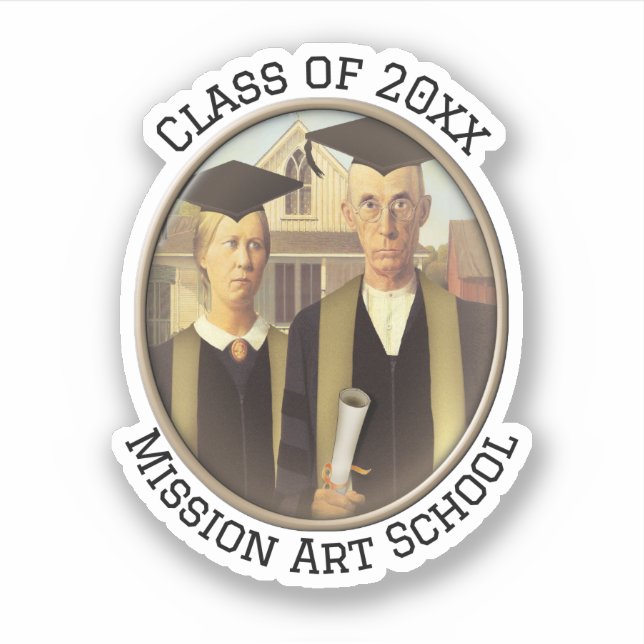Sticker American Gothic Graduation Cameo (Devant)