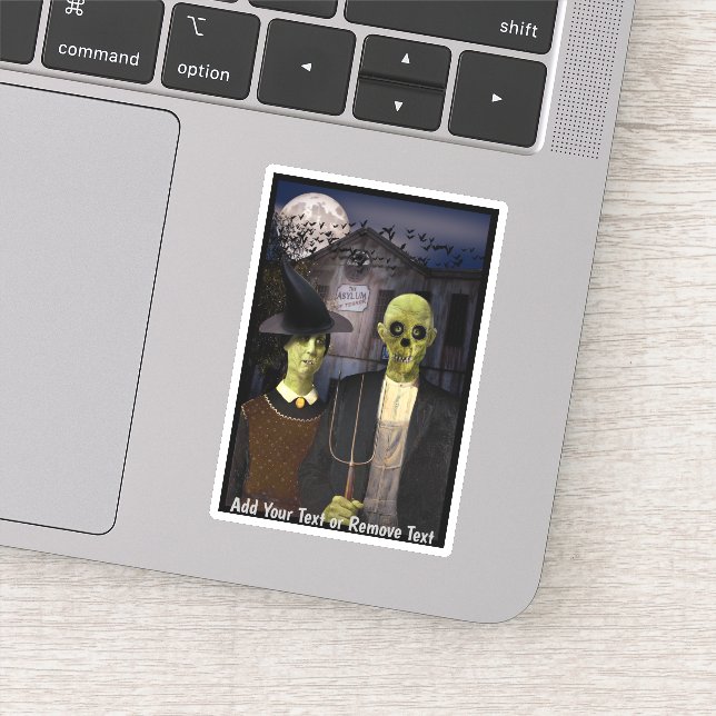 Sticker American Gothic Halloween Haunted House (Détail)