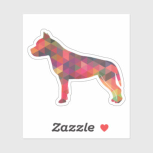 Sticker American Staffordshire Bull Terrier Mult géométriq