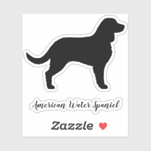 Sticker American Water Spaniel Silhouette Chien race Vinyl