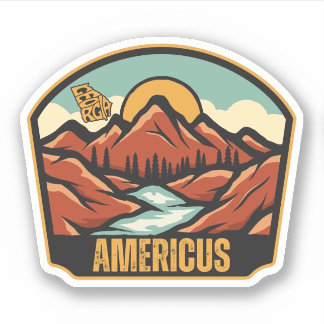 Sticker Americus, Géorgie (Devant)