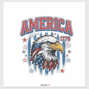 Sticker Amérique 1776 Vintage Eagle Patriote Conception de
