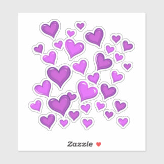 Sticker Amethyst Dancing Hearts