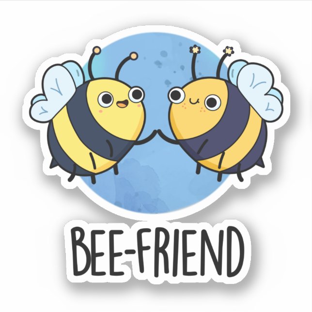 Sticker Ami d'abeilles Funny Insect Bee Pun (Devant)