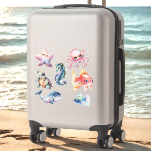 Sticker Amis aquatiques aquarelle